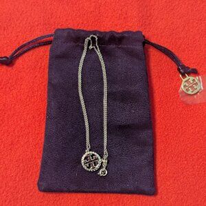 Tory Burch Miller Pendant Necklace Silver